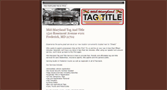 Desktop Screenshot of midmarylandtagandtitle.com